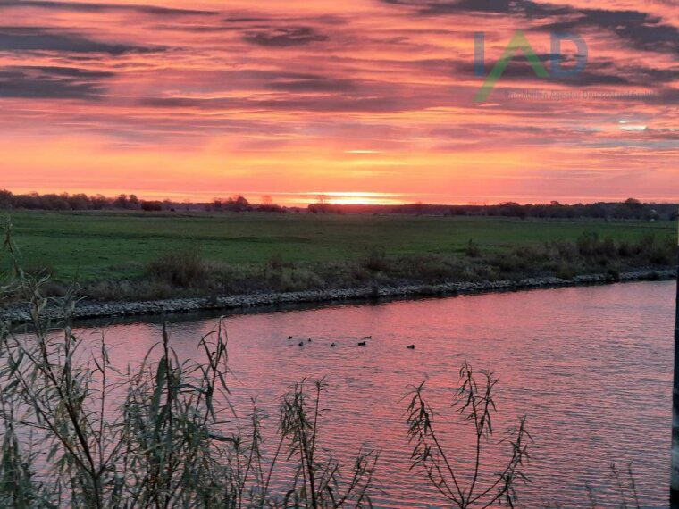 Sonnenaufgang an der Elbe