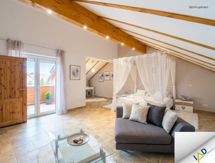 Schlafzimmer mit Balkon