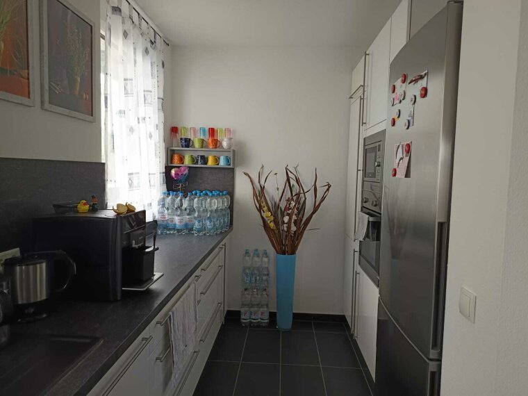 Küche mit 2 Fenstern