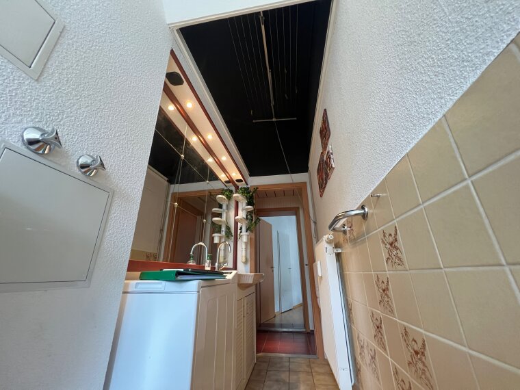 Absenkbare Wäscheleine