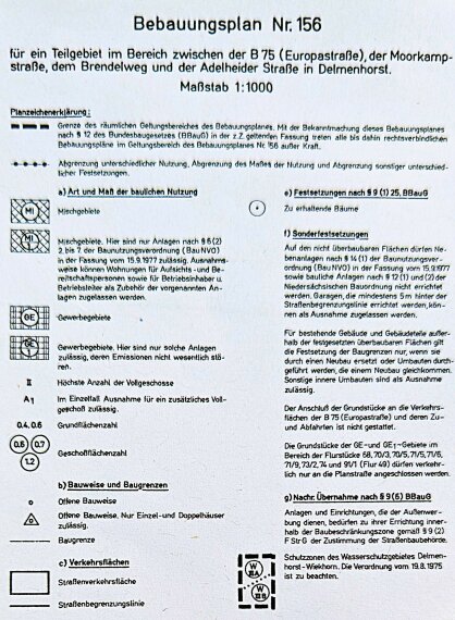 Bebauungsplan 156 Teil 1