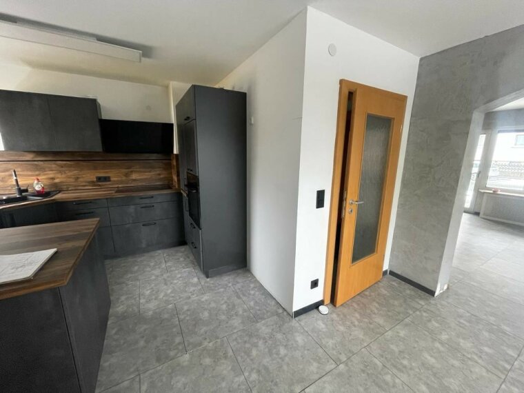 Wohnbereich und Einbauküche EG