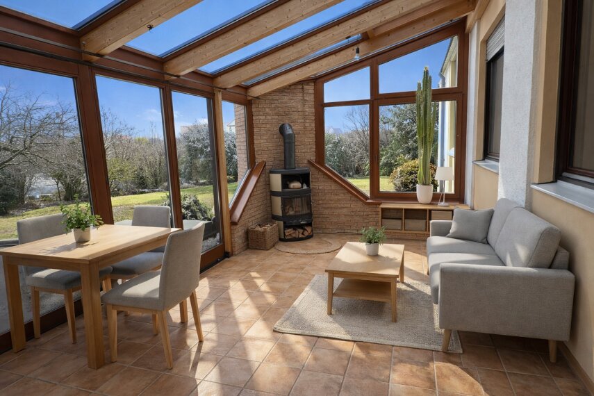 Wintergarten neu möbiliert