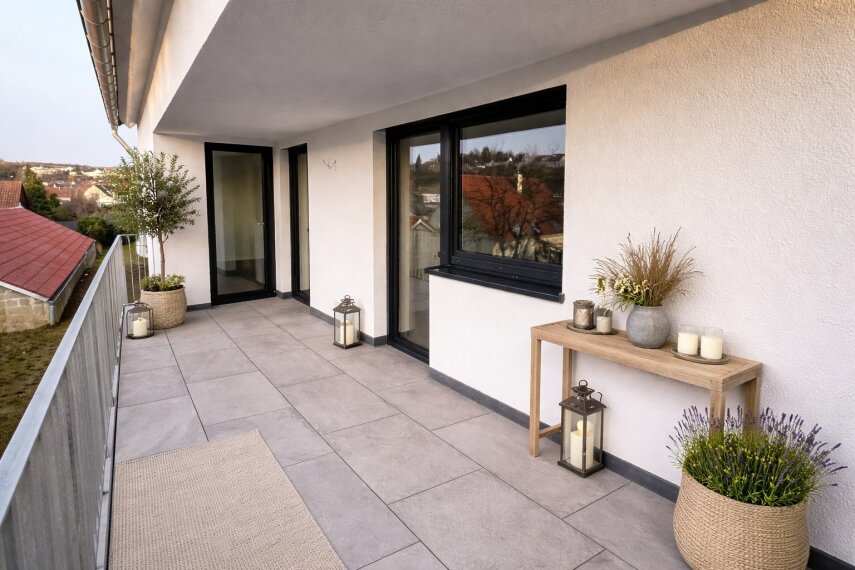Balkon mit Homestaging
