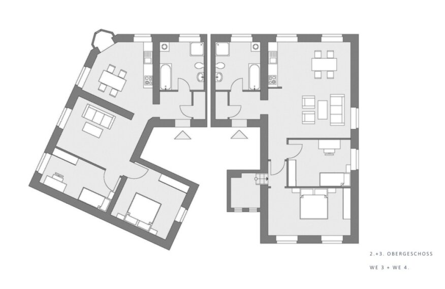 Grundriss 2. +3. OG